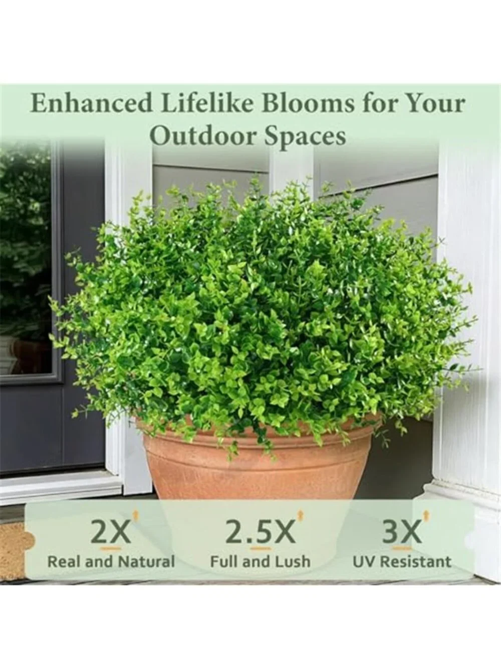 UV Resistant Artificial Outdoor Flowers Faux Plants Garden Porch Decor Set